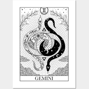 Zodiac sign tarot card Gemini Posters and Art